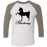 HACKNEY DESIGN 1 (black) 4HORSE NL6051 Tri-Blend 3/4 Sleeve Raglan T-Shirt