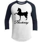 HACKNEY DESIGN 1 (black) 4HORSE T200 3/4 Raglan Sleeve Shirt