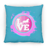 TWH PLEASURE BLEACH SPLATTER PINK TEAL ZP18 Large Square Pillow