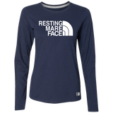 RESTING MARE FACE (white) 64LTTX Ladies’ Essential Dri-Power Long Sleeve Tee