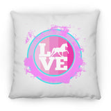 TWH PLEASURE BLEACH SPLATTER PINK TEAL ZP18 Large Square Pillow