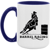 BARREL RACING STYLE 1 4HORSE AM15OZ 15oz. Accent Mug