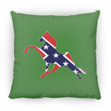 Rebel on the Rail Tennessee Walking Horse Performance ZP18 Large Square Pillow