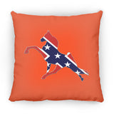 Rebel on the Rail Tennessee Walking Horse Performance ZP14 Small Square Pillow