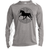 TWH PLEASURE TREE OF LIFE ST361LS Long Sleeve Heather Colorblock Performance Tee