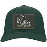HUNTER JUMPER BLACK LEATHER CP80 Twill Cap - Patch