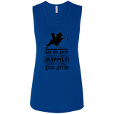 HAPPILY EVER AFTER (TWH Performance) Blk B8803 Ladies' Flowy Muscle Tank