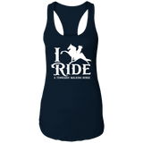 I RIDE A WALKING HORSE B (WHITE) NL1533 Ladies Ideal Racerback Tank