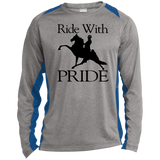 Ride With Pride ST361LS Long Sleeve Heather Colorblock Performance Tee