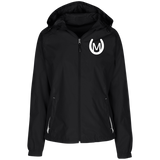 MANES RANCH (white) LST76 Ladies' Jersey-Lined Hooded Windbreaker