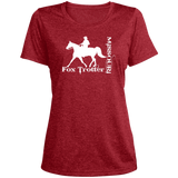 MISSOURI FOX TROTTER (white) 4HORSE LST360 Ladies' Heather Scoop Neck Performance Tee