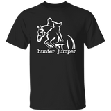 HUNTER JUMPER STYLE 1 (WHITE) 4HORSE G500 5.3 oz. T-Shirt