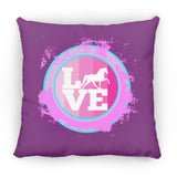 TWH PLEASURE BLEACH SPLATTER PINK TEAL ZP14 Small Square Pillow