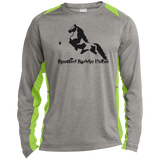SPOTTED SADDLE WINE 2020 ST361LS Long Sleeve Heather Colorblock Performance Tee