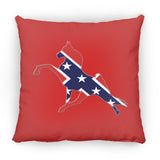 Rebel on the Rail Tennessee Walking Horse Performance ZP16 Medium Square Pillow