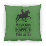 HAPPILY EVER AFTER (TWH Pleasure) Blk ZP16 Medium Square Pillow