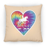 SHE FOUND HER LOVE TWH PLEASURE HEART ZP14 Small Square Pillow