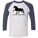 Tennessee Walker (black) 4HORSE NL6051 Tri-Blend 3/4 Sleeve Raglan T-Shirt