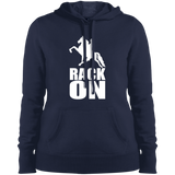 RACK ON RACKING (WHITE ART) LST254 Ladies' Pullover Hooded Sweatshirt