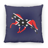 Rebel on the Rail Tennessee Walking Horse Pleasure ZP16 Medium Square Pillow