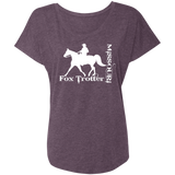 MISSOURI FOX TROTTER (white) 4HORSE NL6760 Ladies' Triblend Dolman Sleeve