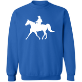 Missouri Fox Trotter WITH MALE RIDER WHITE G180 Crewneck Pullover Sweatshirt