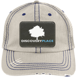 DISCOVERY PLACE RECTANGLE PATCH 6990 Distressed Unstructured Trucker Cap - Patch