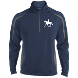 Missouri Fox Trotter LADY FINAL ART WHITE ST851 Men's Sport Wicking Colorblock 1/2 Zip