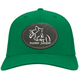 HUNTER JUMPER BLACK LEATHER CP80 Twill Cap - Patch
