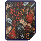 VINTAGE TAT 3 BSHL Premium Black Sherpa Blanket 60x80