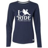 I RIDE A WALKING HORSE B (WHITE) 64LTTX Ladies’ Essential Dri-Power Long Sleeve Tee