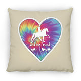 SHE FOUND HER LOVE TWH PLEASURE HEART ZP14 Small Square Pillow