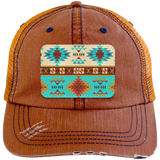 DUTTON RANCH 1 6990 Distressed Unstructured Trucker Cap - Patch