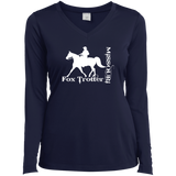 MISSOURI FOX TROTTER (white) 4HORSE LST353LS Ladies’ Long Sleeve Performance V-Neck Tee