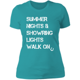 Summer Nights Showring Lights Walk On NL3900 Ladies' Boyfriend T-Shirt