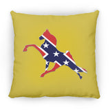 Rebel on the Rail Tennessee Walking Horse Performance ZP16 Medium Square Pillow