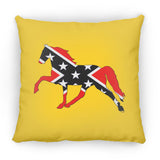 Rebel on the Rail Tennessee Walking Horse Pleasure ZP14 Small Square Pillow