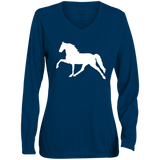 Tennessee Walking Horse (Pleasure) - Copy 1788 Ladies' Moisture-Wicking Long Sleeve V-Neck Tee
