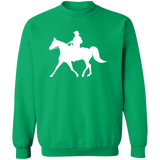 Missouri Fox Trotter WITH MALE RIDER WHITE G180 Crewneck Pullover Sweatshirt
