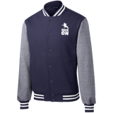 RACK ON RACKING (WHITE ART) ST270 Fleece Letterman Jacket