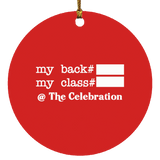 MY NUMBERS AT CELEBRATION (WHT) SUBORNC Circle Ornament