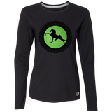 Tennessee Walking Horse  PERFORMANCE LIME GREEN BLACK LACE 64LTTX Ladies’ Essential Dri-Power Long Sleeve Tee
