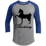 HACKNEY DESIGN 1 (black) 4HORSE YT200 Youth 3/4 Raglan Sleeve Shirt