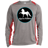 American Saddlebred ST361LS Long Sleeve Heather Colorblock Performance Tee
