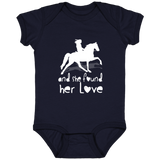 SHE FOUND HER LOVE (TWH pleasure) white art 4424 Infant Fine Jersey Bodysuit