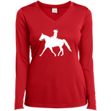 Missouri Fox Trotter LADY FINAL ART WHITE LST353LS Ladies’ Long Sleeve Performance V-Neck Tee