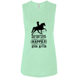 HAPPILY EVER AFTER (TWH Pleasure) Blk B8803 Ladies' Flowy Muscle Tank