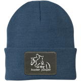 HUNTER JUMPER BLACK LEATHER CP90 Knit Cap - Patch