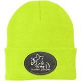 HUNTER JUMPER BLACK LEATHER CP90 Knit Cap - Patch