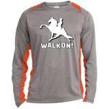 Walk On ST361LS Long Sleeve Heather Colorblock Performance Tee